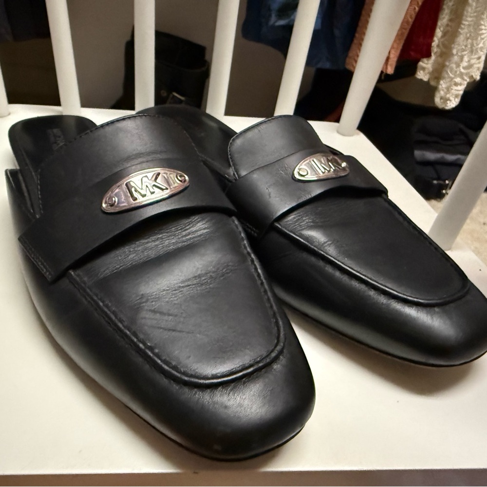 Michael Kors Black Leather Loafers